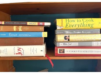LR/ Shelf Of 10 Assorted Cook Books