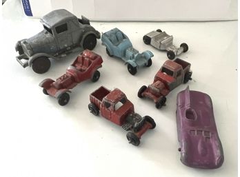 K/ 6 Pc Tootsietoy Cars 1929 Ford & More,  1 Pc Midge Silver Hot Rod