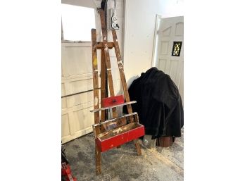 S/ Easel #1 - Large Wood W/ Folding Rear Leg Stand
