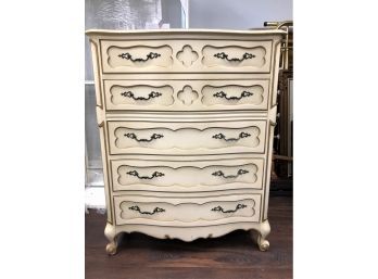 Gorgeous Vintage French Provincial 5 Drawer Tall Dresser Chest Of Drawers Bureau