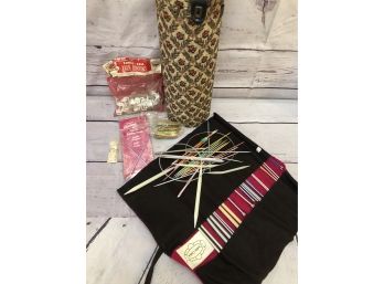 Bundle Of Knitting Embroidery Sewing Items