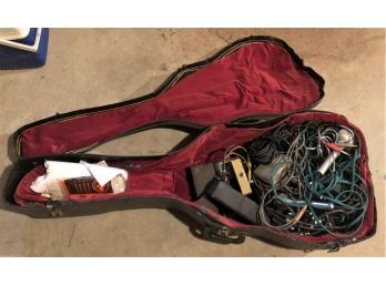 Guitar Case Full Of Musician Equipment