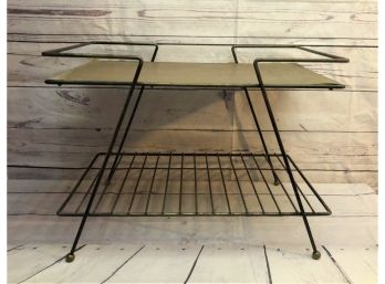 Mid Century Modern Metal Tray Table Or TV Stand
