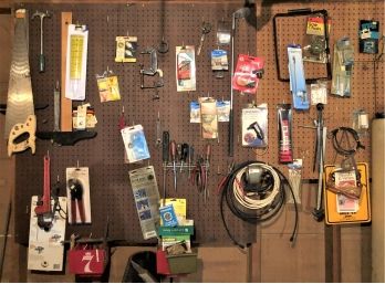 Pegboard Wall Of Assorted Tools
