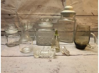Bundle Of Assorted Glass Items