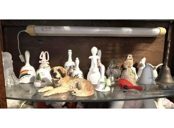 LR/ Curio Shelf #3 - Collectibles, Animals, Bells & More