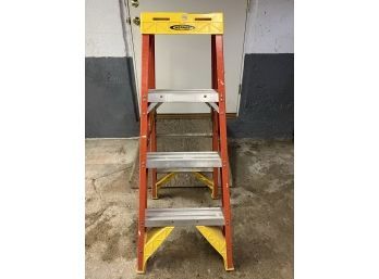 C/ Werner Orange & Yellow 4 Foot Folding Step Ladder Model# 6204