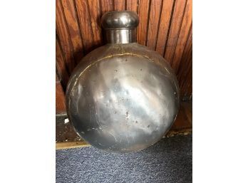S/ Rustic Look Welded Metal Decorative Vase Urn Jug