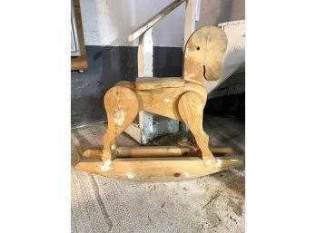 C/ Home Made Wooden Rocking Horse