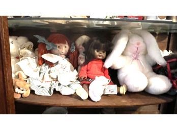 LR/ Curio Shelf #4 - Collectibles, Dolls, Plush Stuffed Animals & More