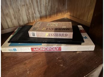DR/ Vintage Game Bundle - 2 Checker Boards, Password 1962 & Monopoly