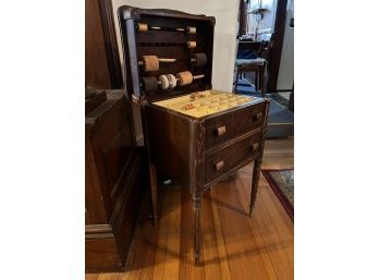 DR/ Antique 'Perfect Sewing Cabinet' By Caswell-Runyan Co