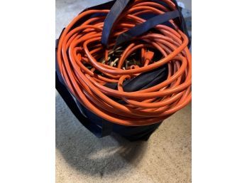 C/ Bag Filled W 3 Outdoor 12 Indoor Extension Cords & 5 Surge Protectors