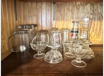 DR/ Asstd Glassware Bundle - Handled Beer Glass, Rye/ScotchBourbon, Footed Sherbet & More