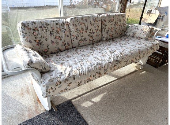 P/ #1 Vintage Mid Century Aluminum Porch Patio Glider Sofa