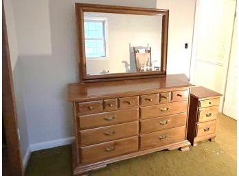 1BR/ Low Dresser W Mirror & Matching Night Stand - Conant Ball Furniture Makers