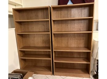 BR/ Pair Of 2 Great Book Shelves - Sturdy Particle Board, Adjustable Shelf Heights