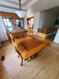 Dining Table Wood With 6 Chairs As Is