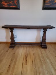 Rustic Wood Entry Table 18'd X 33'h X 72'w
