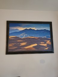 Sand Dunes Mountain Framed Art 54'w  X 38'h