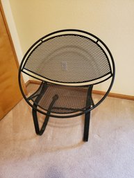 Black Round Bucket Side Chair 39'w X 32'h X 29d