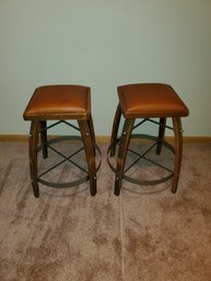 Barrel Style Counter Stools Set Of 2