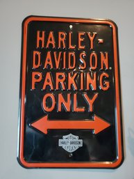 Harley Davidson Metal Sign Parking Only 12'w X 18'h
