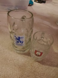 Beer Mugs Glass Set Of 2
