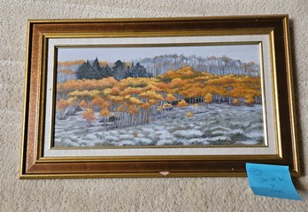 #61 Art - Annette Parrish - Fall Trees Scene- 20.25'Wx 12'H