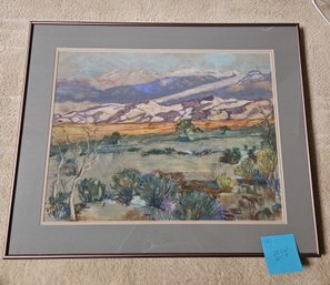 #59 Art - Boulder Colorado Mountain View - Framed 27.5'W X 22.5'H
