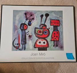 #45 Art Joan Miro Poster Framed - 35.5WX27.5H