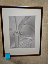 #36 Art Black White Poland Ceiling Framed 23.5'Wx29'H 5/100