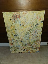 #20 Art Gold Multicolor Abstract 30'W X 40'H