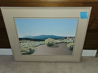 #16 Tan Framed  Matted Mountain View 39.5'Wx 32'H