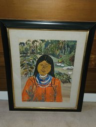 #13 Art Framed Native American Girl