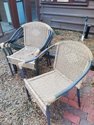 Outdoor Set Of 4 Chairs As Is