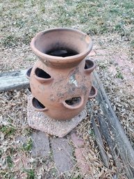 Clay Strawberry Pot #2