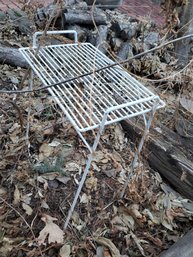 White Wire Outdoor Side Table