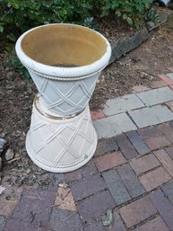 White Outdoor Pots Set Of Two