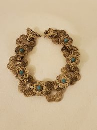 Vintage Silver Filigree Style Bracelet