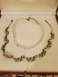 Vintage Necklaces Crystal,  Pearl Style Design