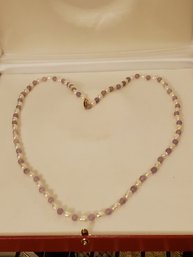 Pearl & Lavender Style Beads Necklace