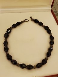 Necklace Black & Silver Beads