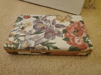 Floral Jewelry Box With Misc Items