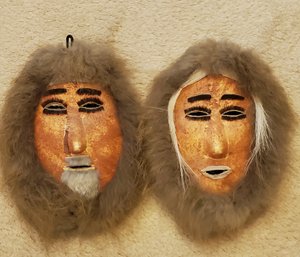 Set Of 2 Caveman Masks