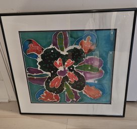 #4 Art Black Framed Flower