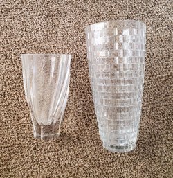 Set Of 2 Glass Vases