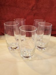 Water Glasses Clear Set Of 5