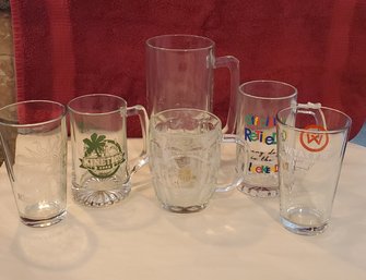 Set Of 6 Misc Beer Mugs And Glasses