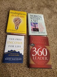 Books Set Of 4 - Multipliers, Working Without A New, Tax-free Income For Life, 360 Leader
